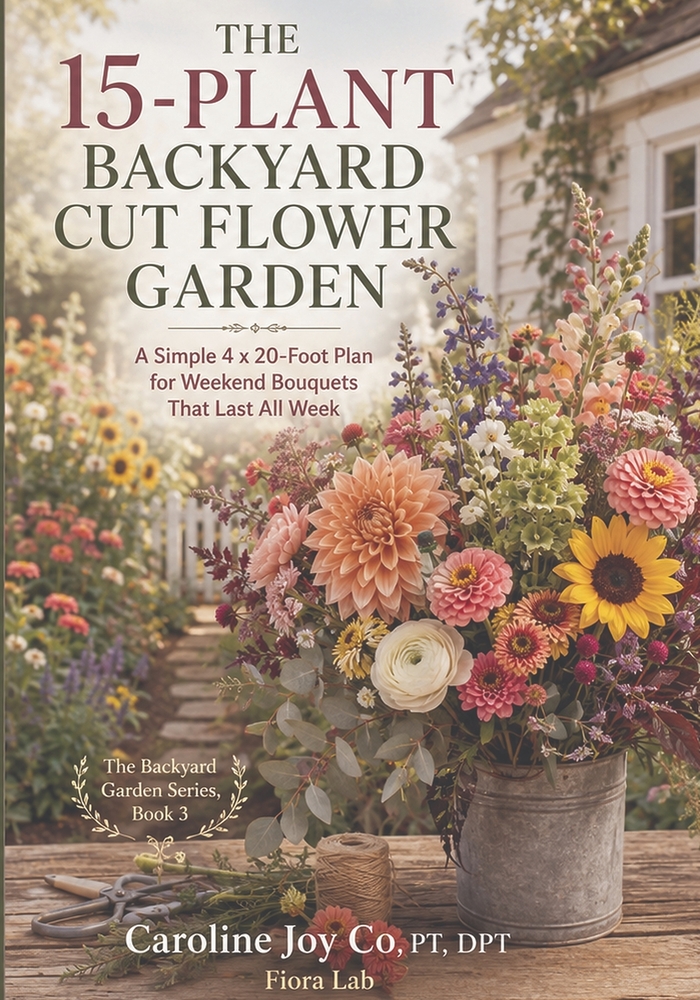 The 15-Plant Backyard Cut Flower Garden: A Simple 4 x 20-Foot Plan for Weekend Bouquets That Last All Week cover