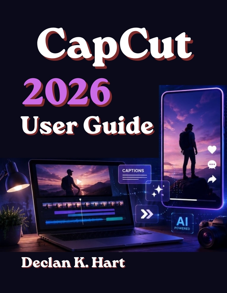 CapCut 2026 User Guide: Step-by-Step Skills for AI Editing, Viral Reels, YouTube Shorts, Captions, and Effects cover
