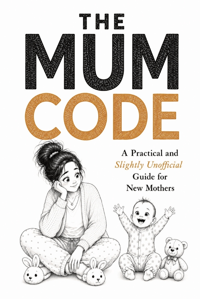The Mum Code: A Funny Illustrated Survival Guide Gift for New Mums Featuring Practical Tips, Reassurance and Completely Unnecessary Parenting Advice cover