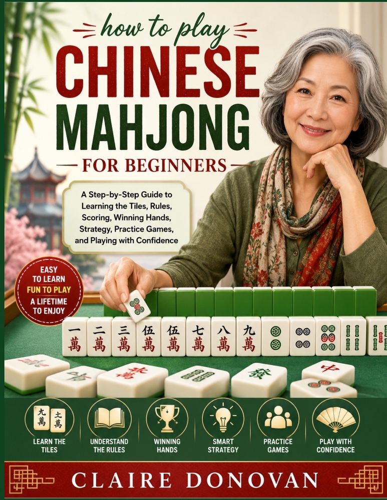 how to play Chinese mahjong for beginners: A Step-by-Step Guide to Learning the Tiles, Rules, Scoring, Winning Hands, Strategy, Practice Games, and Pl cover