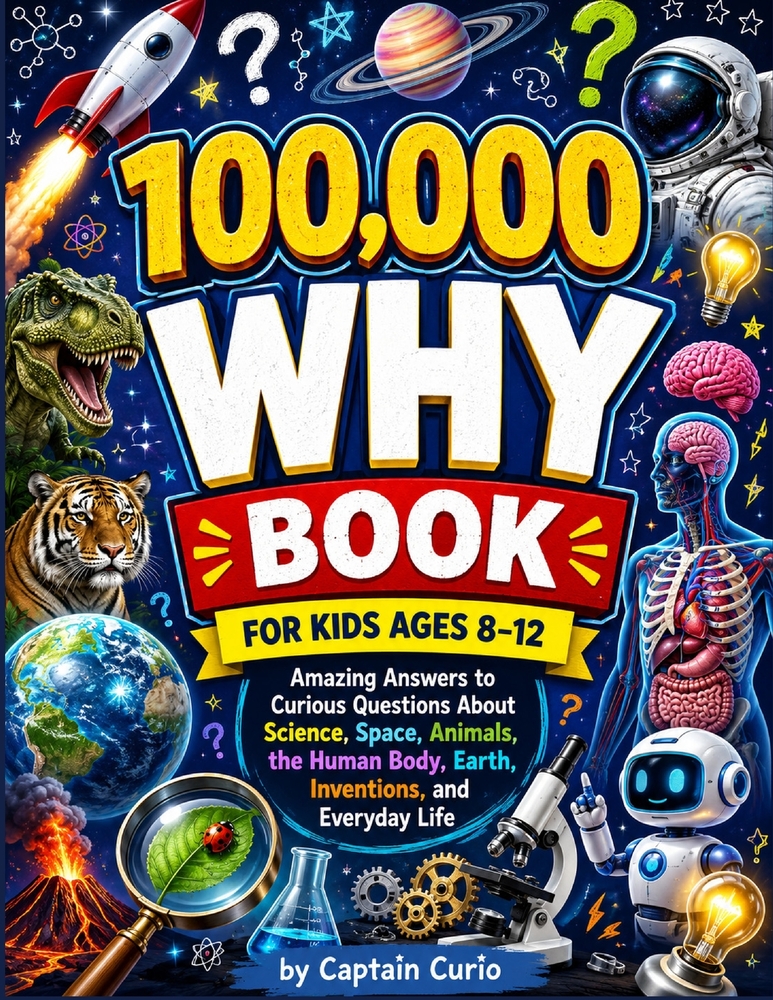 100,000 why Book for Kids Ages 8-12: Amazing Answers to Curious Questions About Science, Space, Animals, the Human Body, Earth, Inventions, and Everyd cover