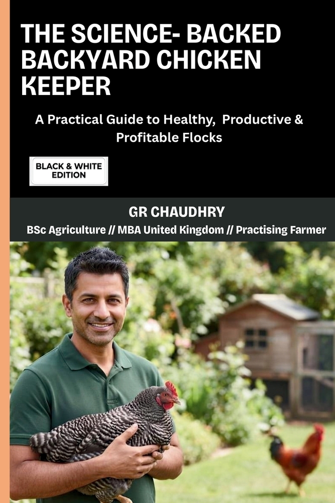 The Science-Backed Backyard Chicken Keeper (Black & White Text Edition): Black & White Text Edition: A Practical Guide to Healthy, Productive & Profit cover