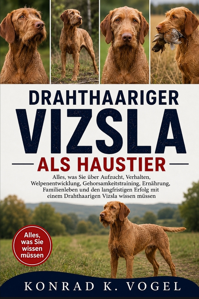 Drahthaariger Vizsla ALS Haustier: Alles, was Sie über Aufzucht, Verhalten, Welpenentwicklung, Gehorsamkeitstraining, Ernährung, Familienleben und den cover
