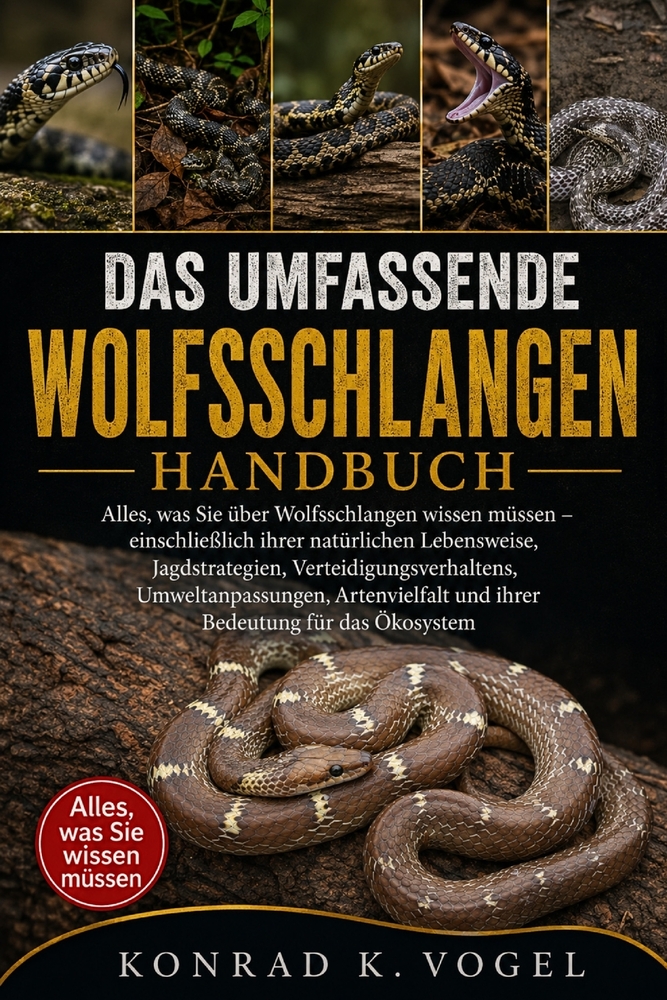 Das Umfassende Wolfsschlangen-Handbuch: Alles, was Sie über Wolfsschlangen wissen müssen - einschließlich ihrer natürlichen Lebensweise, Jagdstrategie cover