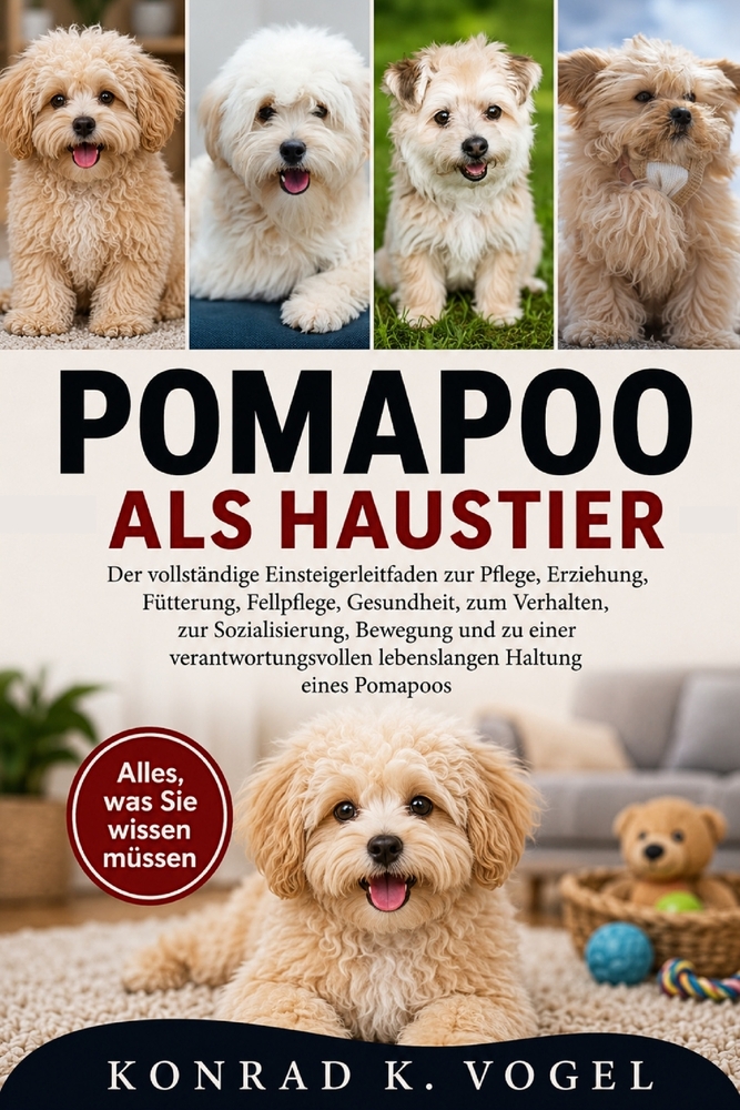 Pomapoo ALS Haustier: Der vollständige Einsteigerleitfaden zur Pflege, Erziehung, Fütterung, Fellpflege, Gesundheit, zum Verhalten, zur Sozialisierung cover