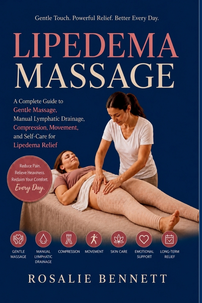 Lipedema Massage: A Complete Guide to Gentle Massage, Manual Lymphatic Drainage, Compression, Movement, and Self-Care for Lipedema Relief cover