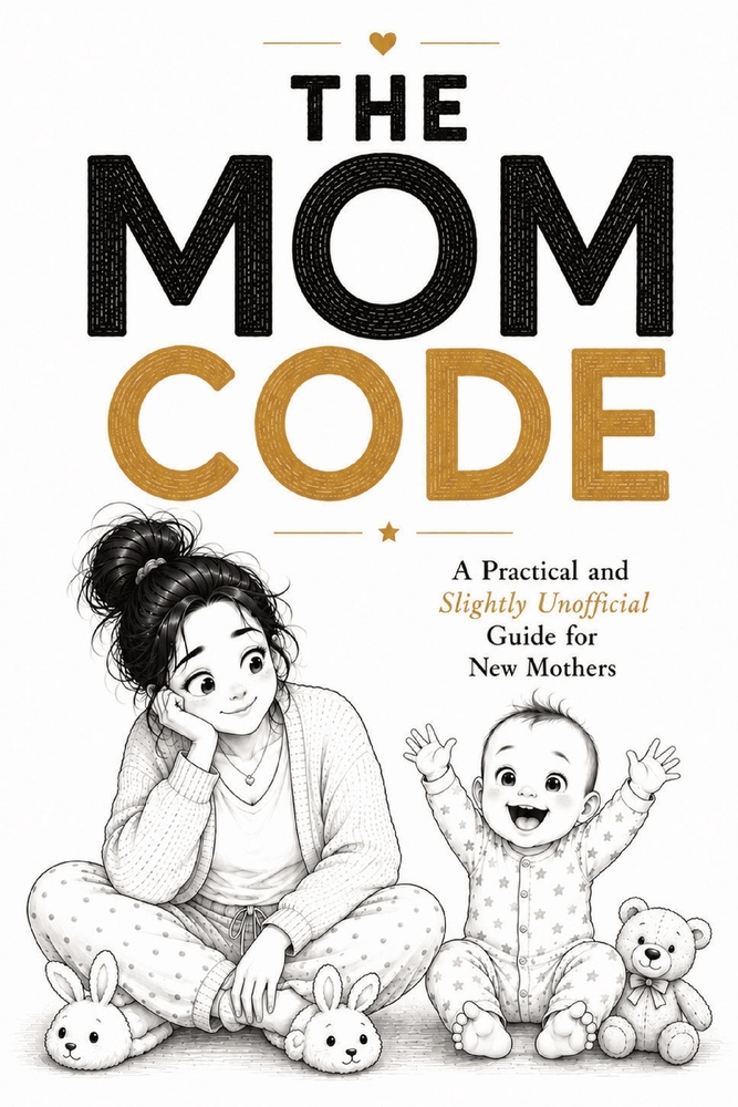 The Mom Code: A Funny Illustrated Survival Guide for New Moms with Practical Tips, Reassurance and Completely Unnecessary Parenting Advice cover