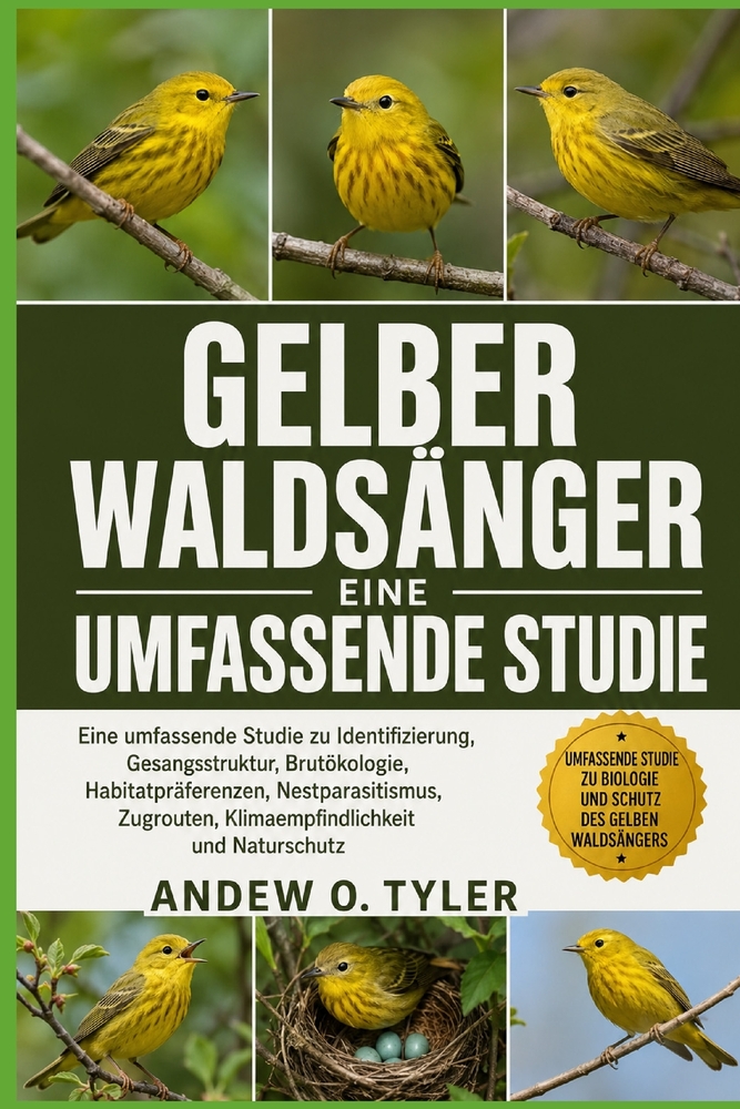 Gelber Waldsänger: Eine umfassende Studie zu Identifizierung, Gesangsstruktur, Brutökologie, Habitatpräferenzen, Nestparasitismus, Zugrouten, Klimaemp cover
