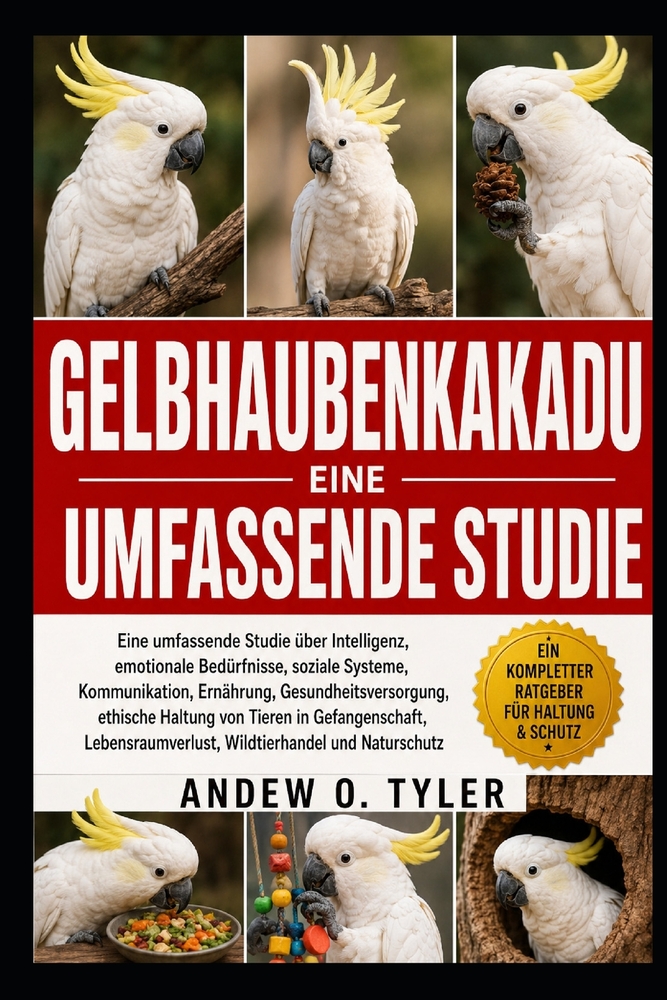 Gelbhaubenkakadu: Ein umfassendes Nachschlagewerk zur Erforschung von Intelligenz, Sozialstruktur, Lautäußerungen, städtischer Anpassung, Ernährungsve cover