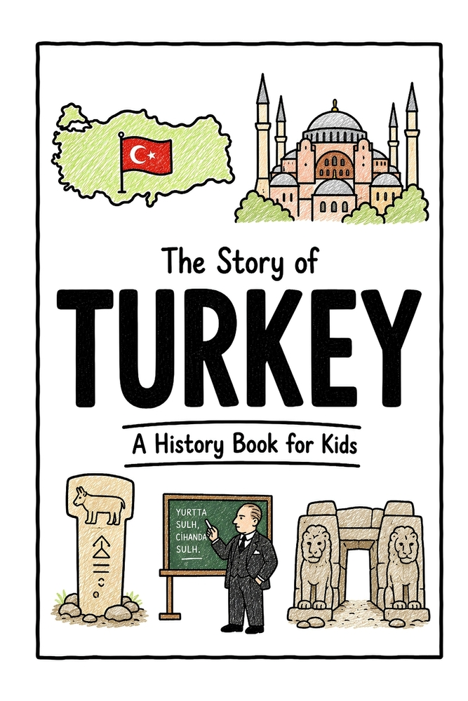 The Story of Turkey - A History Book for Kids: A Fun, Educational, and Illustrated Journey Through Turkish History for Children and Curious Minds cover