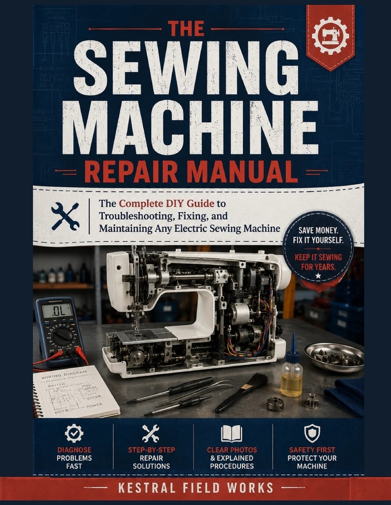 The Sewing Machine Repair Manual: The Complete DIY Guide to Troubleshooting, Fixing, and Maintaining Any Electric Sewing Machine cover