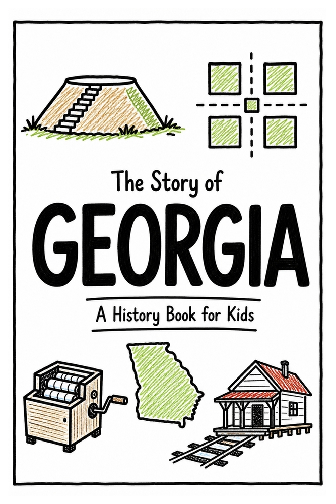 The Story of Georgia - A History Book for Kids: A Fun and Educational Illustrated Georgia History Book for Kids with Fast Facts and Easy Reading for Y cover
