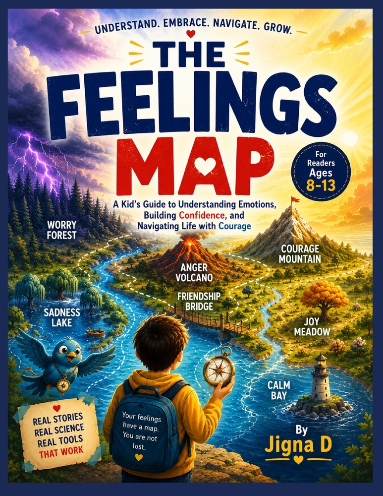 The Feelings Map: A Kid's Guide to Understanding Emotions, Building Confidence, and Navigating Life with Courage (Ages 8-13) cover