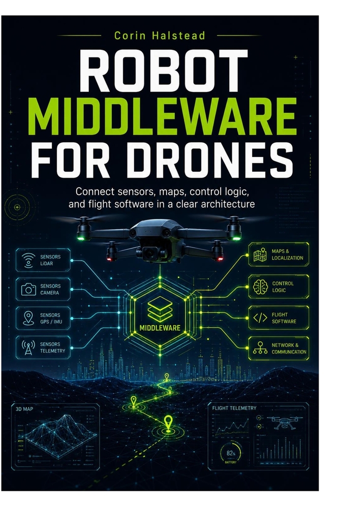 Robot Middleware for Drones: Connect sensors, maps, control logic, and flight software in a clear architecture cover