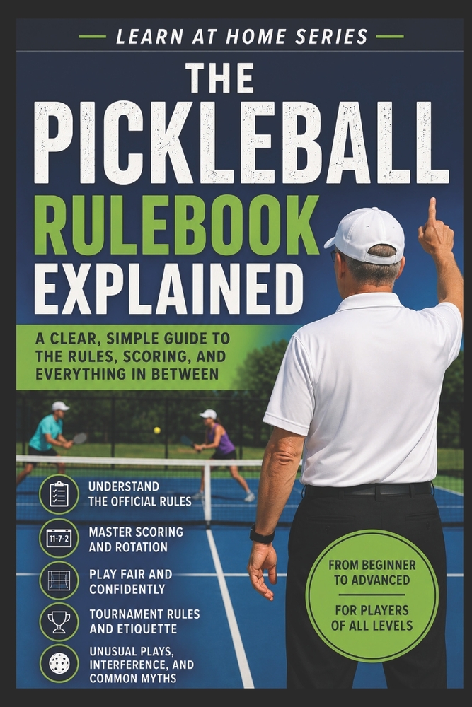 The Pickleball Rulebook Explained: A Clear, Simple Guide to the Rules, Scoring, and Everything in Between cover