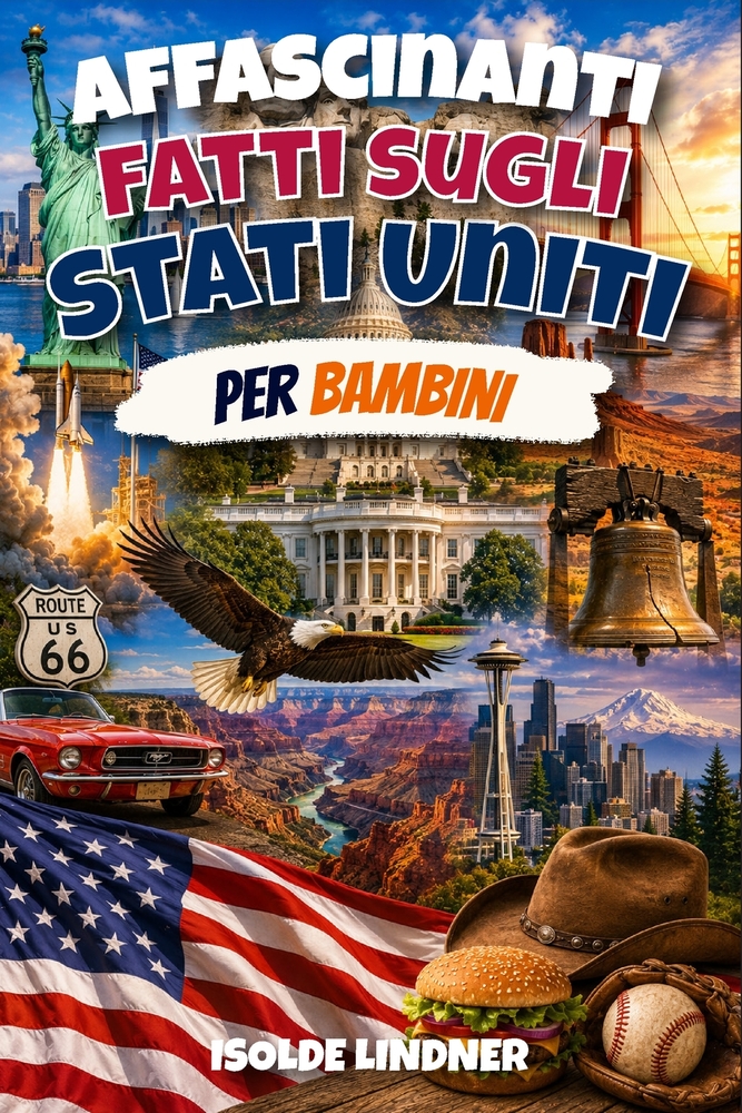 Affascinanti fatti sugli Stati Uniti per bambini intelligenti: Scopri la straordinaria storia, la natura, le invenzioni e la cultura degli USA cover