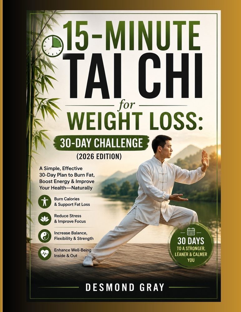 15-minutes tai chi for weight loss: 30-day challenge(2026 edition) cover