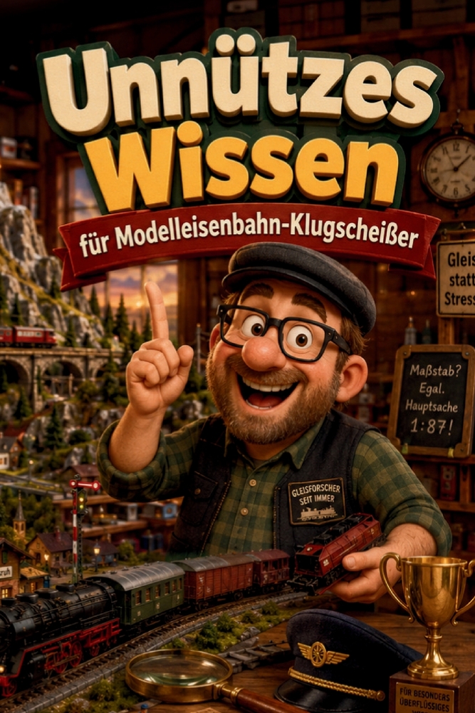 Unnützes Wissen für Modelleisenbahn-Klugscheißer: Kuriose & witzige Fakten als Geschenk für Eisenbahner cover