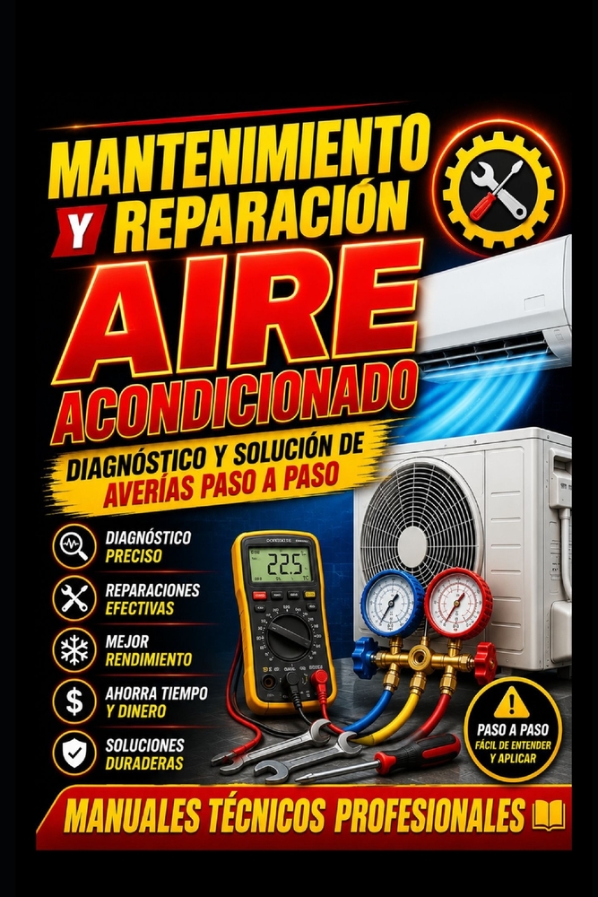 Mantenimiento y Reparación de Aire Acondicionado: Diagnóstico y Solución de Averías paso a paso: Manuales técnicos profesionales cover