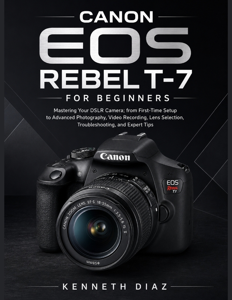 Canon EOS Rebel T-7 For Beginners: Mastering Your DSLR Camera; from First-Time Setup to Advanced Photography, Video Recording, Lens Selection, Trouble cover