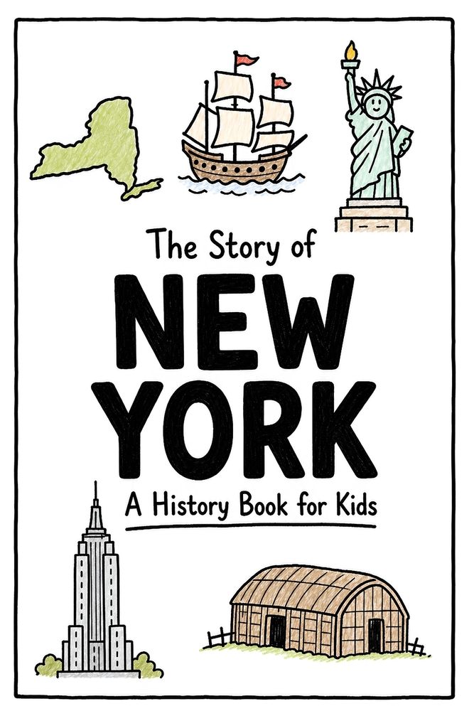 The Story of New York - A History Book for Kids: A Fun and Educational Illustrated New York History Book for Kids with Fast Facts and Easy Reading for cover