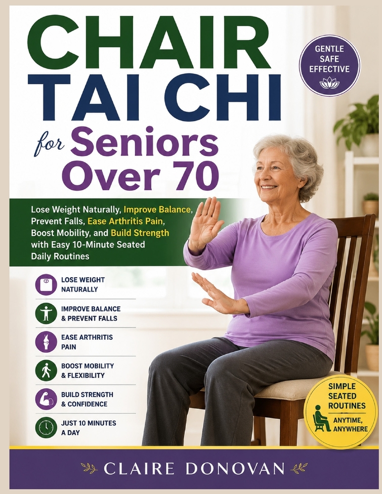CHAIR TAI CHI for Seniors Over 70: lose weight naturally, improve balance, prevent falls, ease arthritis pain, boost mobility, and build strength with cover