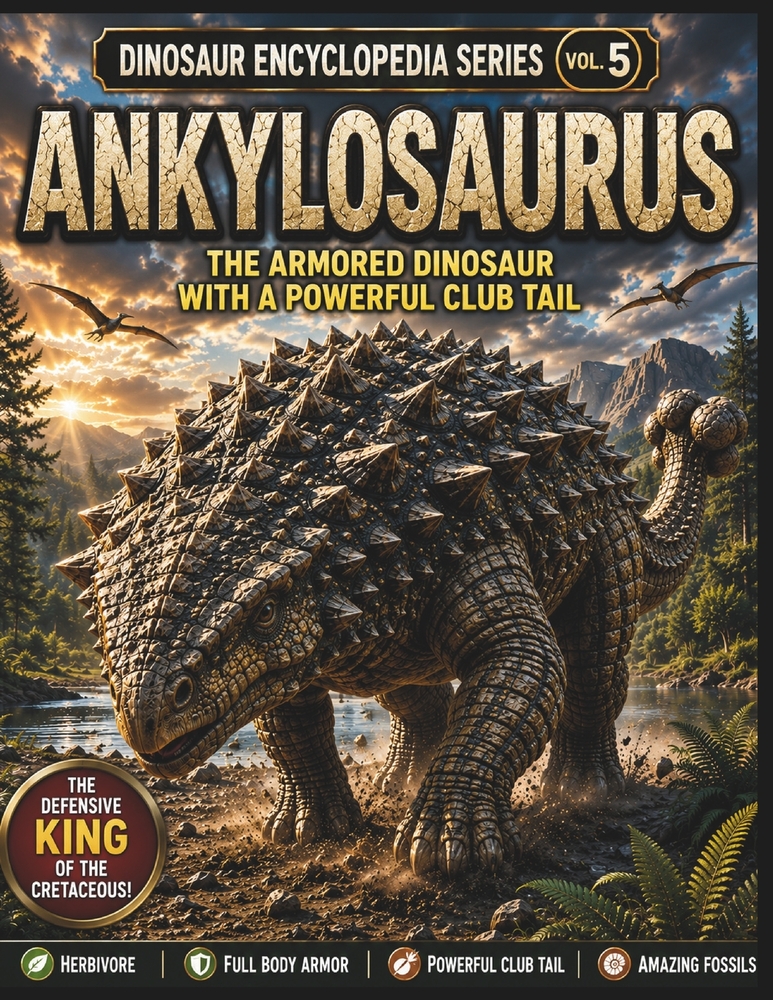 Dinosaur Encyclopedia Series Vol. 5: Ankylosaurus: Discover the Amazing Armored Dinosaur with a Powerful Tail Club! A Fun and Educational Dinosaur Boo cover