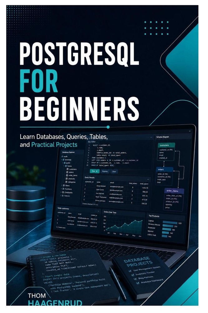 PostgreSQL for Beginners: Learn Databases, Queries, Tables, and Practical Projects cover