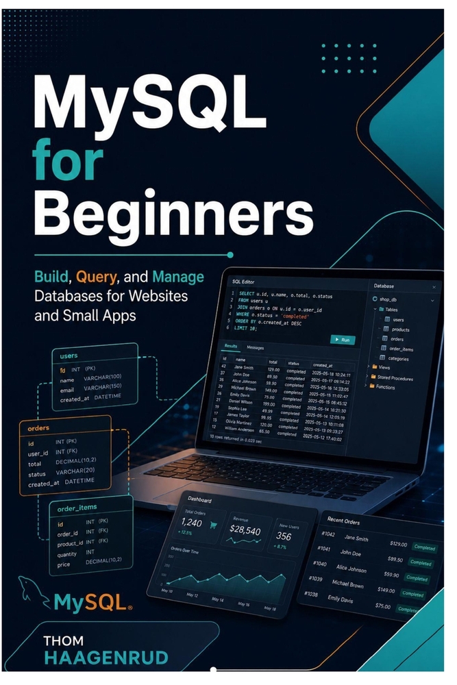 MySQL for Beginners: Build, Query, and Manage Databases for Websites and Small Apps cover