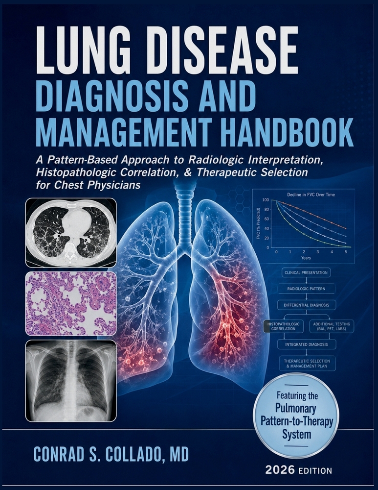 Lung Disease Diagnosis and Management Handbook: Comprehensive Coverage of Pathophysiology, Clinical Reasoning, & Evidence-Based Therapeutics for PCCM cover