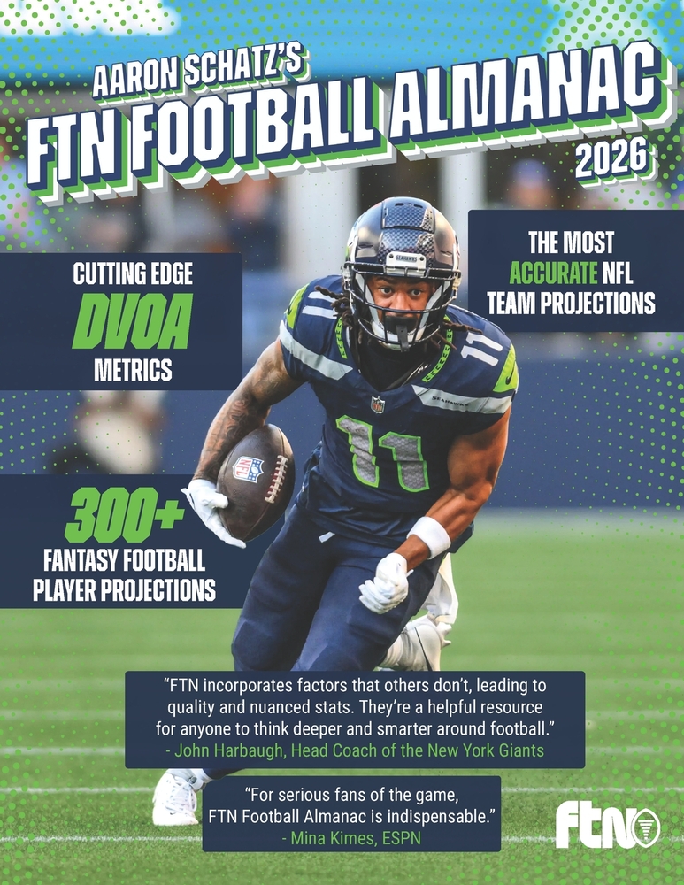 Aaron Schatz's FTN Football Almanac 2026: The Essential Guide to the 2026 NFL Season cover