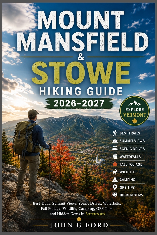Mount Mansfield & Stowe Hiking Guide 2026-2027: Best Trails, Summit Views, Scenic Drives, Waterfalls, Fall Foliage, Wildlife, Camping, GPS Tips, and H cover