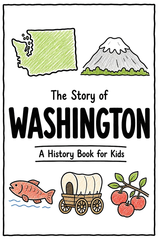 The Story of Washington - A History Book for Kids: A Fun and Educational Illustrated Washington History Book for Kids with Fast Facts and Easy Reading cover