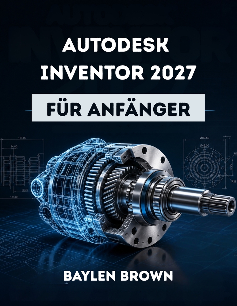 Autodesk Inventor 2027 für Anfänger: Eine vollständige Schritt-für-Schritt-Anleitung für 3D-Konstruktion und Produktmodellierung cover