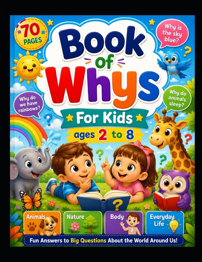 Book Of Whys For Kids ages 2 t0 8 cover