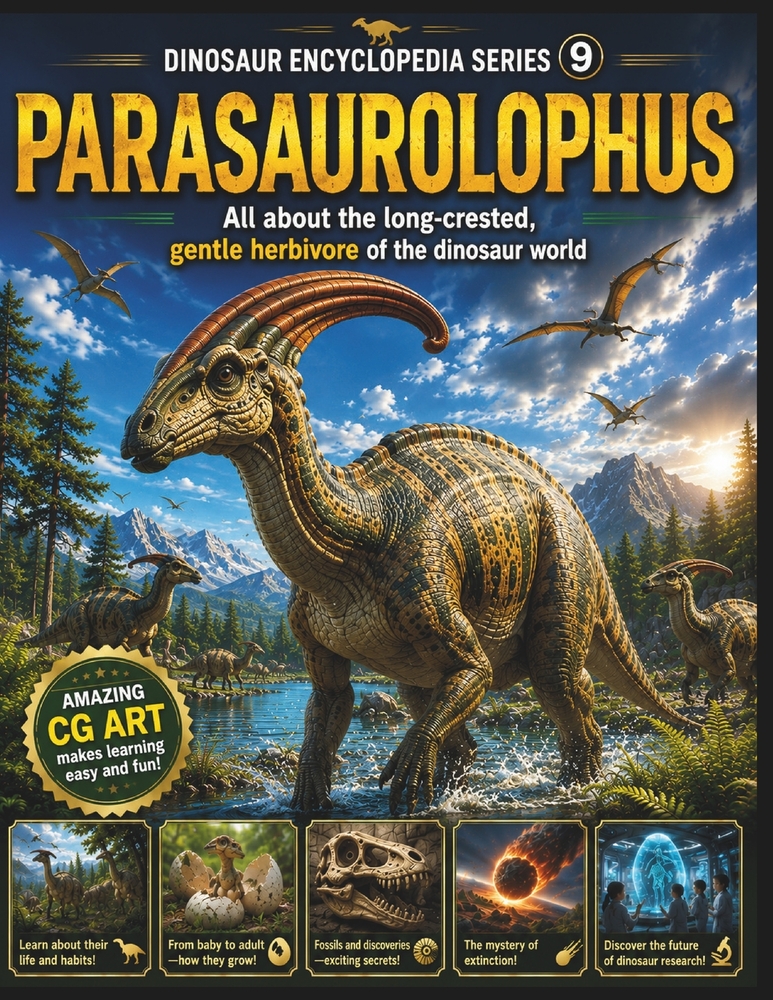 Dinosaur Encyclopedia Series Vol9: Parasaurolophus: All About the Smart Plant-Eating Dinosaur with a Long Crest cover