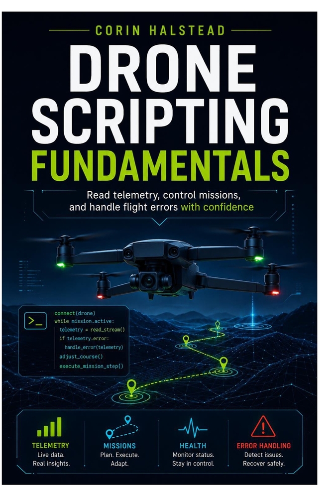 Drone Scripting Fundamentals: Read telemetry, control missions, and handle flight errors with confidence cover
