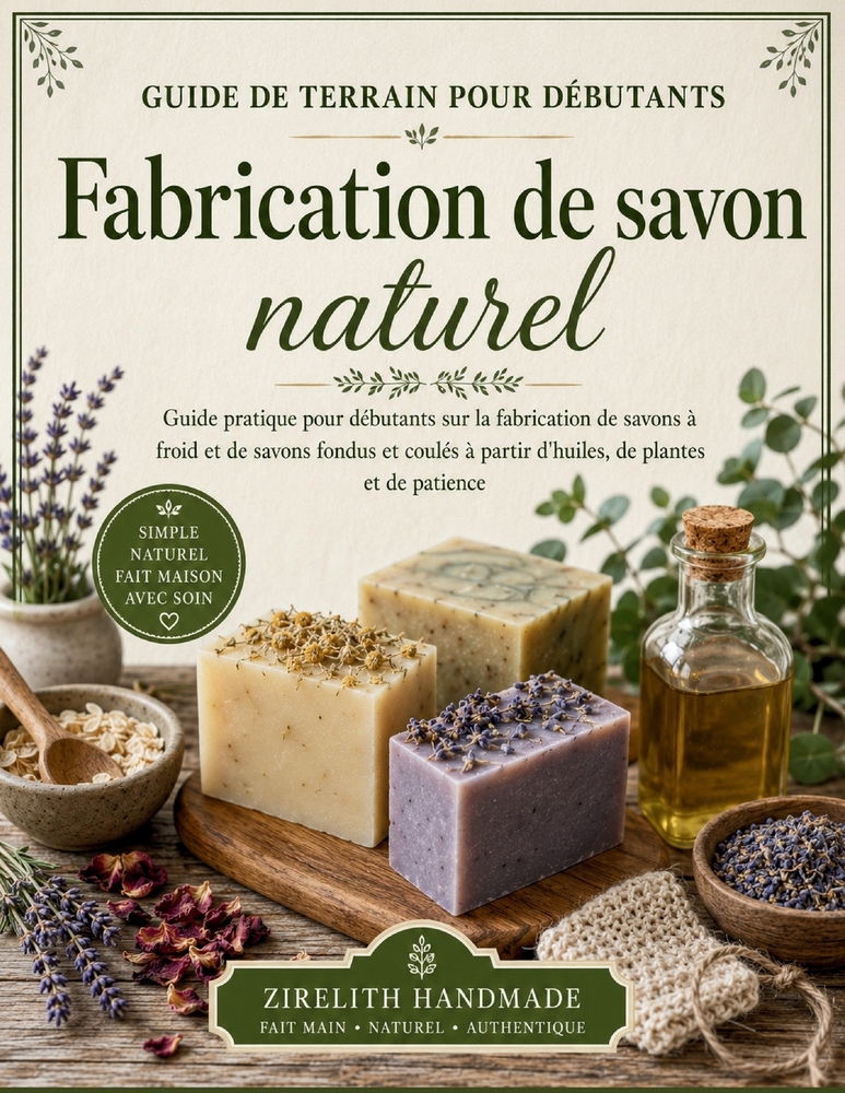 Fabrication de savon naturel: Guide pratique pour débutants sur la fabrication de savons à froid et de savons fondus et coulés à partir d'huiles, de p cover