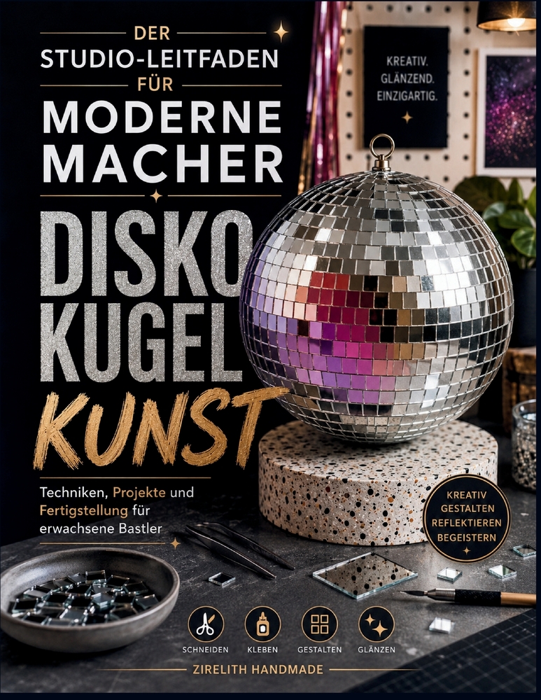 Diskokugel Kunst: Techniken, Projekte und Fertigstellung für erwachsene Bastler cover