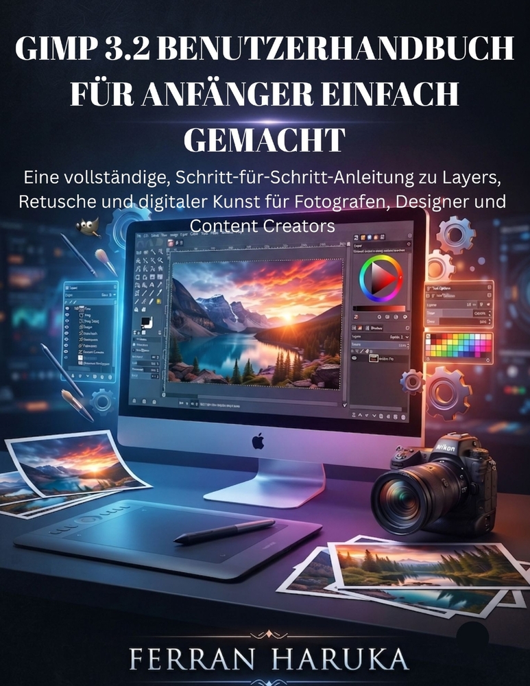 Gimp 3.2 Benutzerhandbuch Für Anfänger Einfach Gemacht: Eine vollständige, Schritt-für-Schritt-Anleitung zu Layers, Retusche und digitaler Kunst für F cover