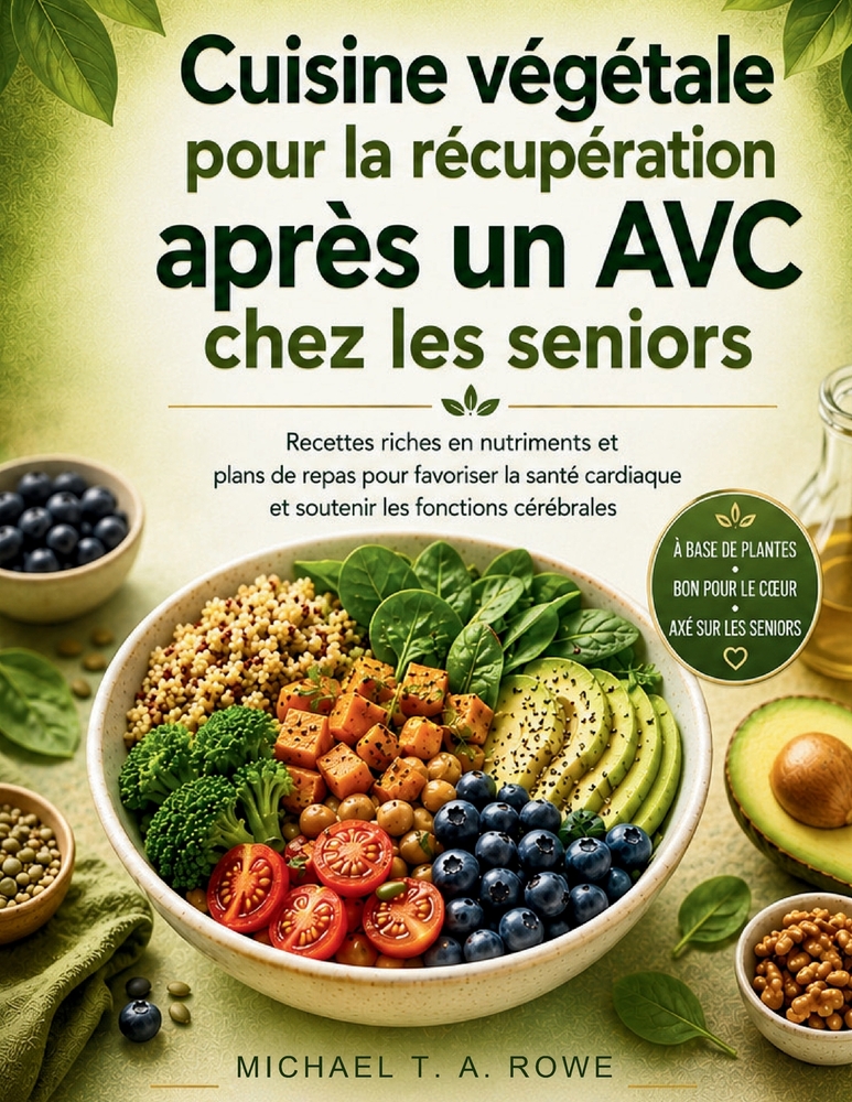 Cuisine végétale pour la récupération après un AVC chez les seniors: Recettes riches en nutriments et plans de repas pour favoriser la santé cardiaque cover