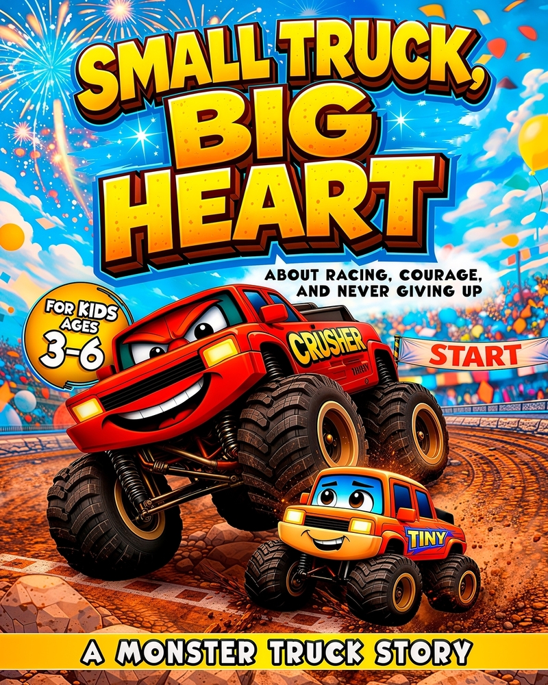 Small Truck, Big Heart: A Monster Truck Story for Kids Ages 3-6 About Racing, Courage, and Never Giving Up cover