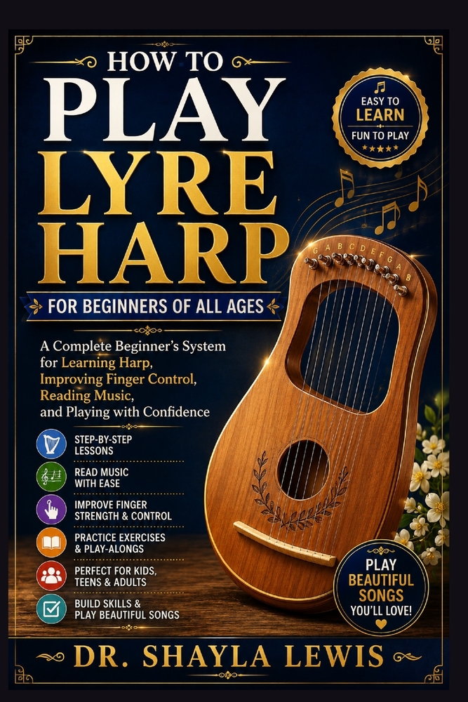 How to Play Lyre Harp for Beginners of All Ages: A Complete Beginner's System for Learning Harp, Improving Finger Control, Reading Music, and Playing cover