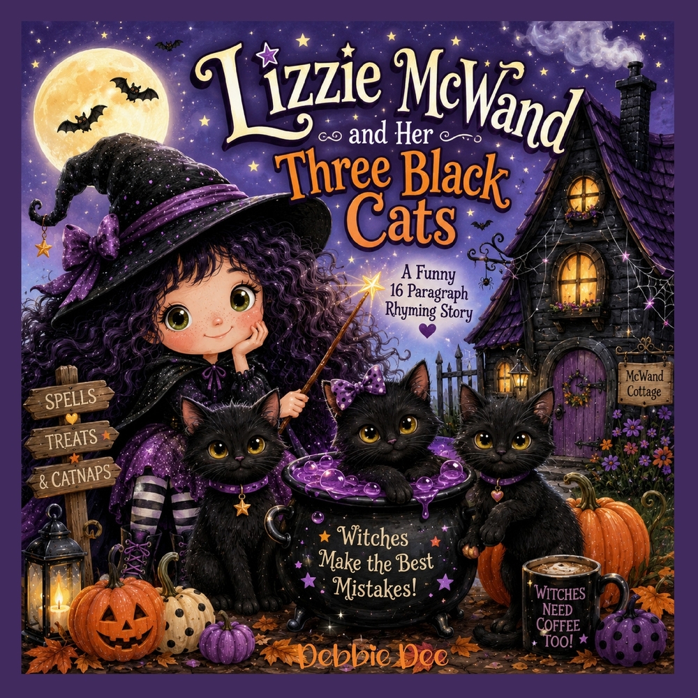 Lizzie McWand and Her Three Black Cats cover