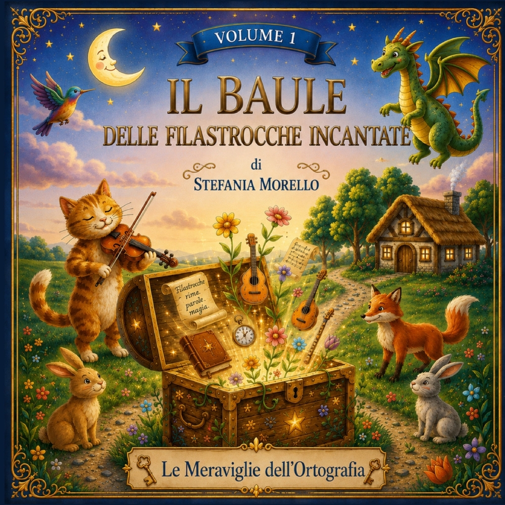 Il Baule delle Filastrocche Incantate - Le Meraviglie dell'Ortografia: Un percorso educativo tra filastrocche, attività e video animati cover