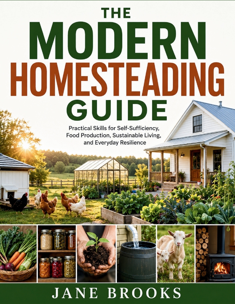 The Modern Homesteading Guide: Practical Skills for Self-Sufficiency, Food Production, Sustainable Living, and Everyday Resilience cover