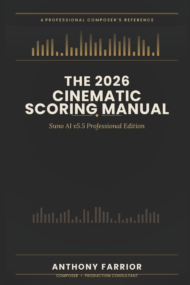 The 2026 Cinematic Scoring Manual: Suno AI v5.5 Professional Edition - Rights, Motif Development, Scene-Based Prompting, and DAW Workflows for Profess cover