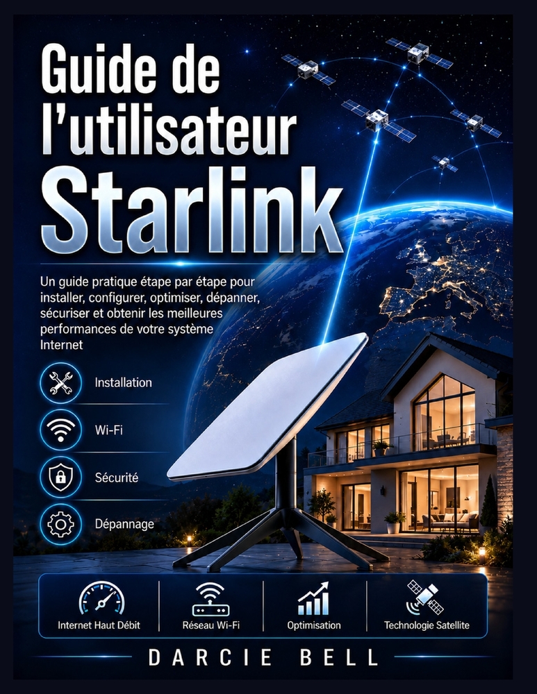 Guide de l'utilisateur Starlink: Un guide pratique étape par étape pour installer, configurer, optimiser, dépanner, sécuriser et obtenir les meilleure cover