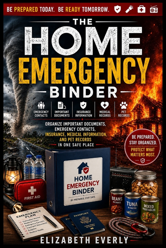 The Home Emergency Binder: Organize Important Documents, Emergency Contacts, Insurance, Medical Information, and Pet Records in One Safe Place cover