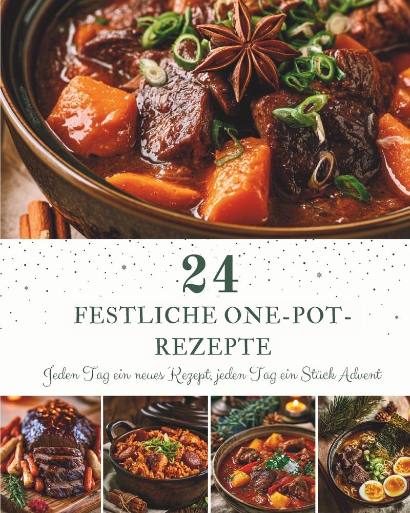 24 Festliche One-Pot-Rezepte: Ein Adventskalender mit 24 festlichen One-Pot-Rezepten für die Weihnachtszeit - Schnelle, herzhafte Wohlfühlgerichte für cover